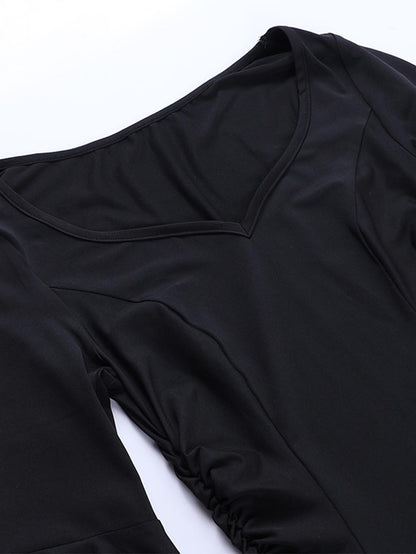 Trendy Slim Fit Batwing Sleeve Dress | ZAKAPOP