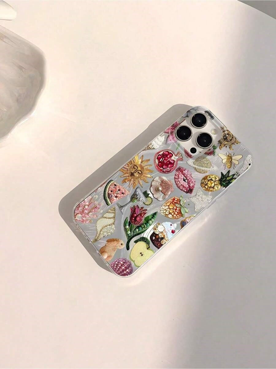 Vintage Brooch Collage Shiny Phone Case | ZAKAPOP