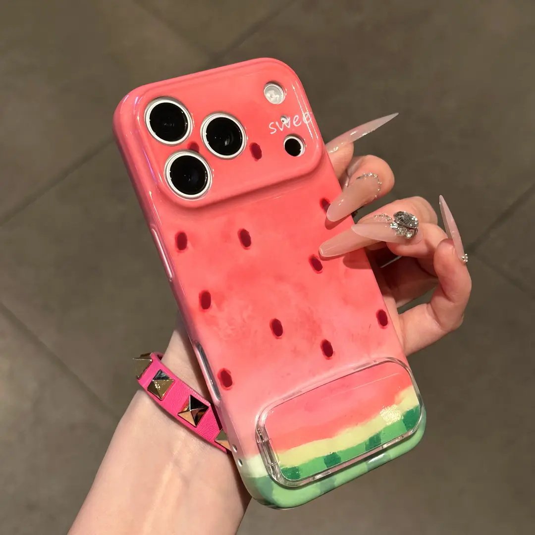 Watercolor Watermelon Phone Case with Mirror & Stand | ZAKAPOP