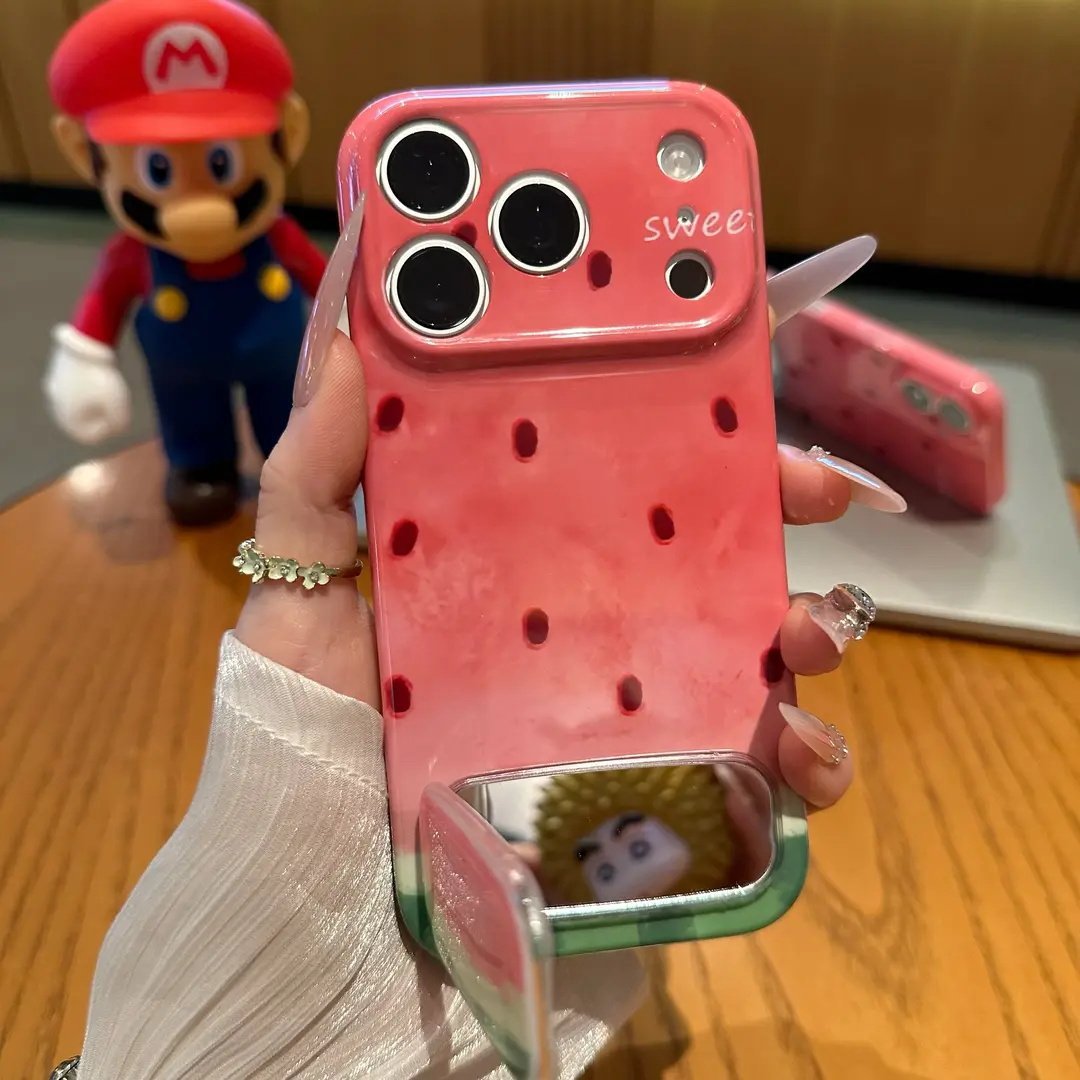 Watercolor Watermelon Phone Case with Mirror & Stand | ZAKAPOP
