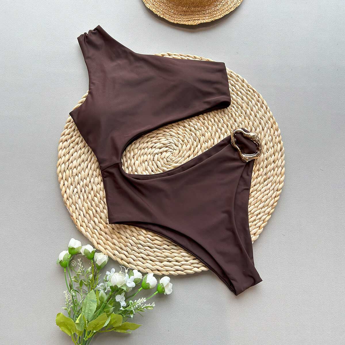 Women Sexy One Shoulder Swimwear  | ZAKAPOP