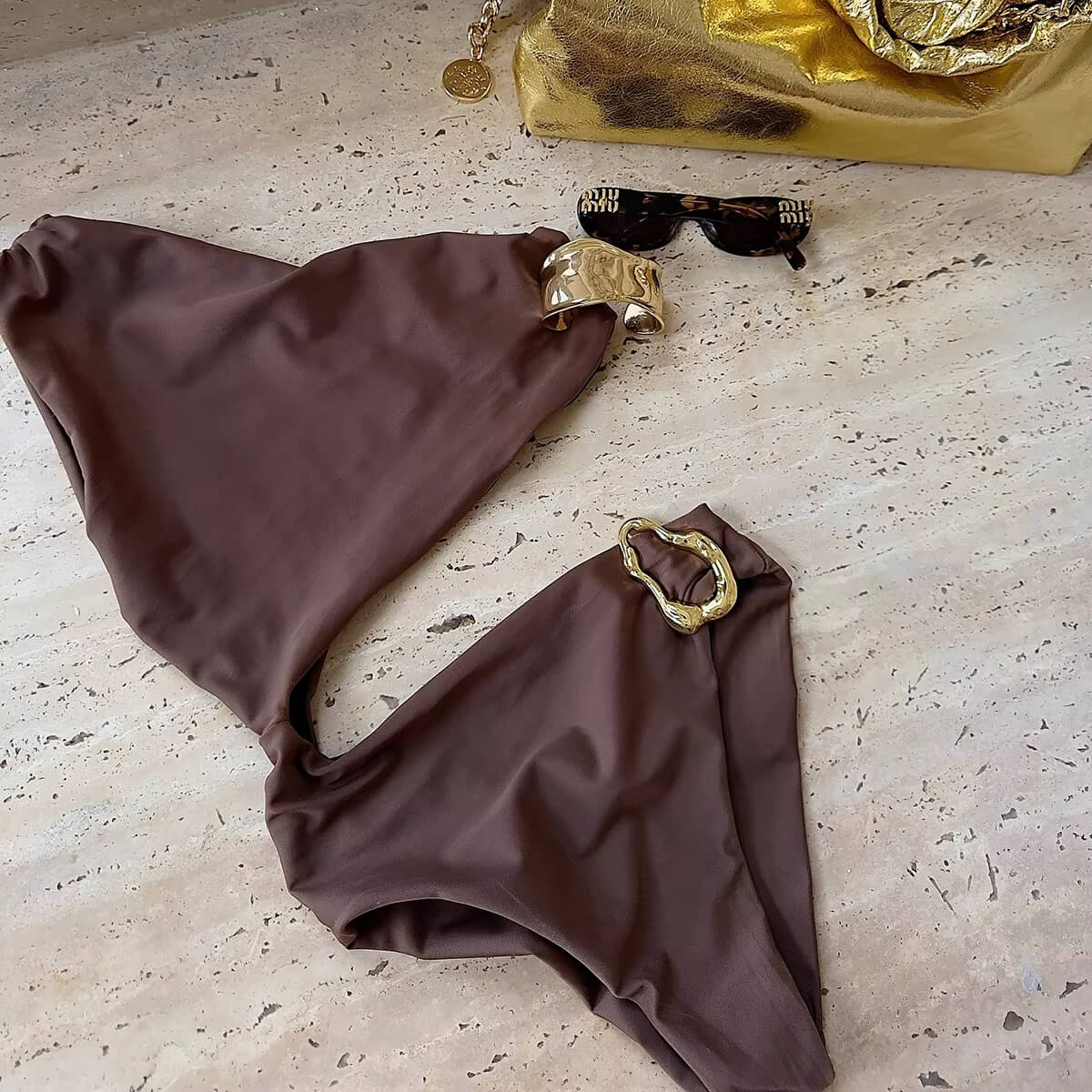 Women Sexy One Shoulder Swimwear  | ZAKAPOP