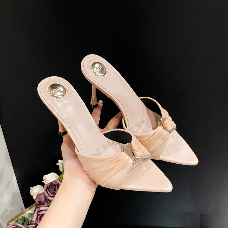 Women's Elegant Pointed-Toe Ruched Stiletto Heels | ZAKAPOP