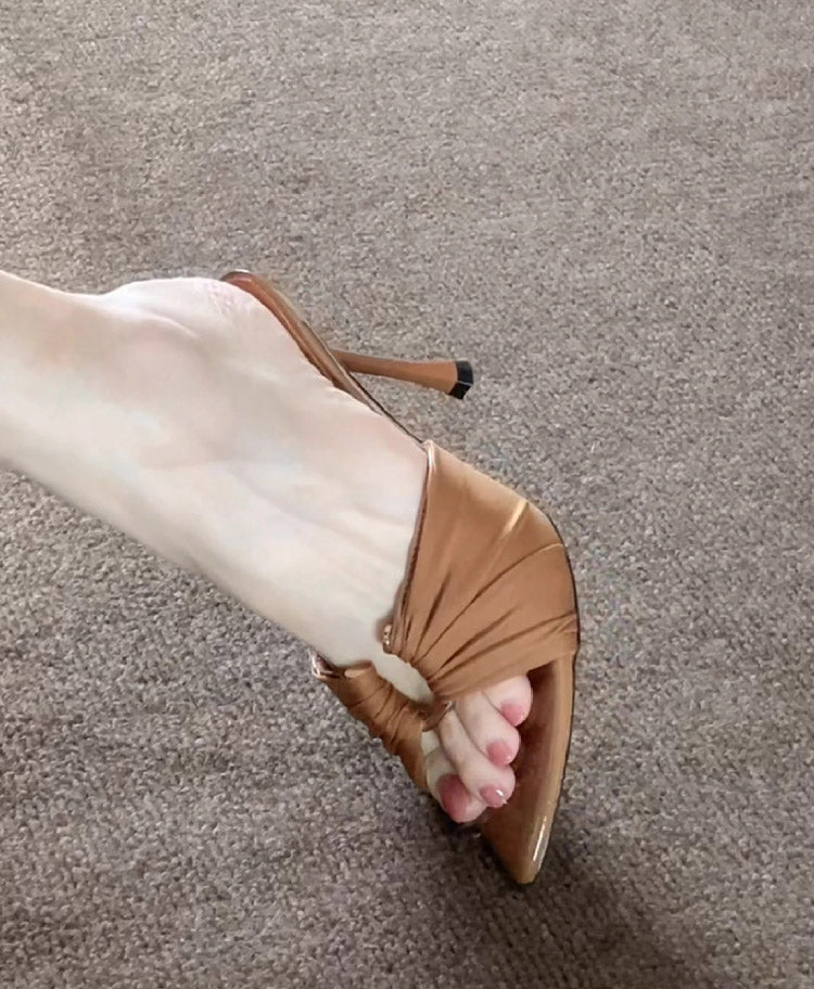 Women's Elegant Pointed-Toe Ruched Stiletto Heels | ZAKAPOP