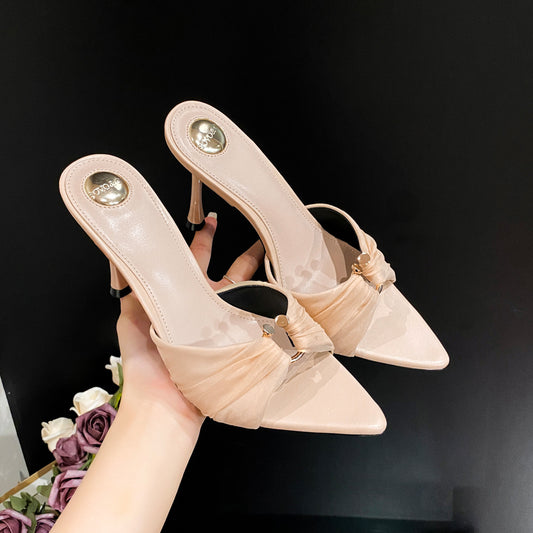 Women's Elegant Pointed-Toe Ruched Stiletto Heels | ZAKAPOP