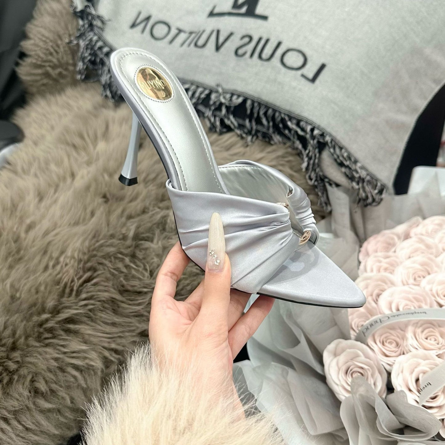 Women's Elegant Pointed-Toe Ruched Stiletto Heels | ZAKAPOP
