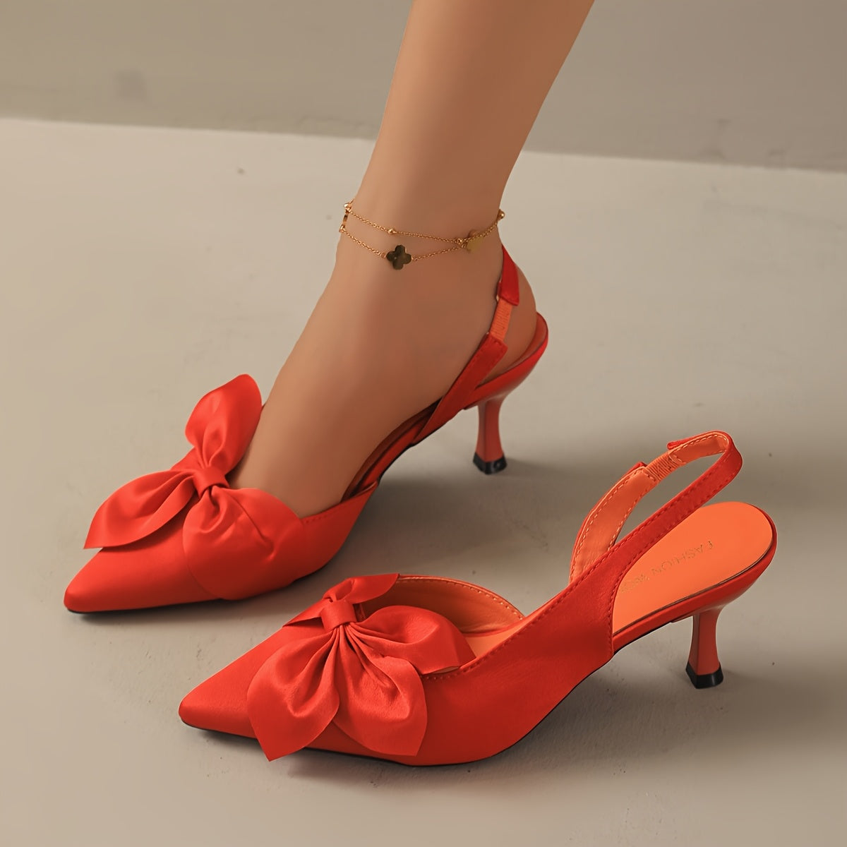 Women's Elegant Satin Bow Flower Detail Peep Toe High Heel Sandals | ZAKAPOP