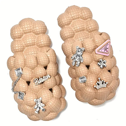 Women's Fashionable Bubble Slippers With Charm | ZAKAPOP