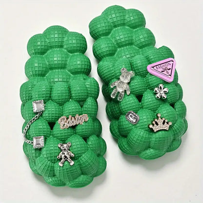 Women's Fashionable Bubble Slippers With Charm | ZAKAPOP