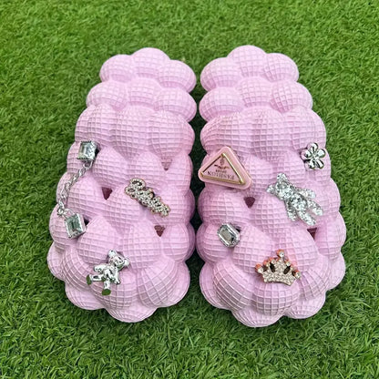 Women's Fashionable Bubble Slippers With Charm | ZAKAPOP