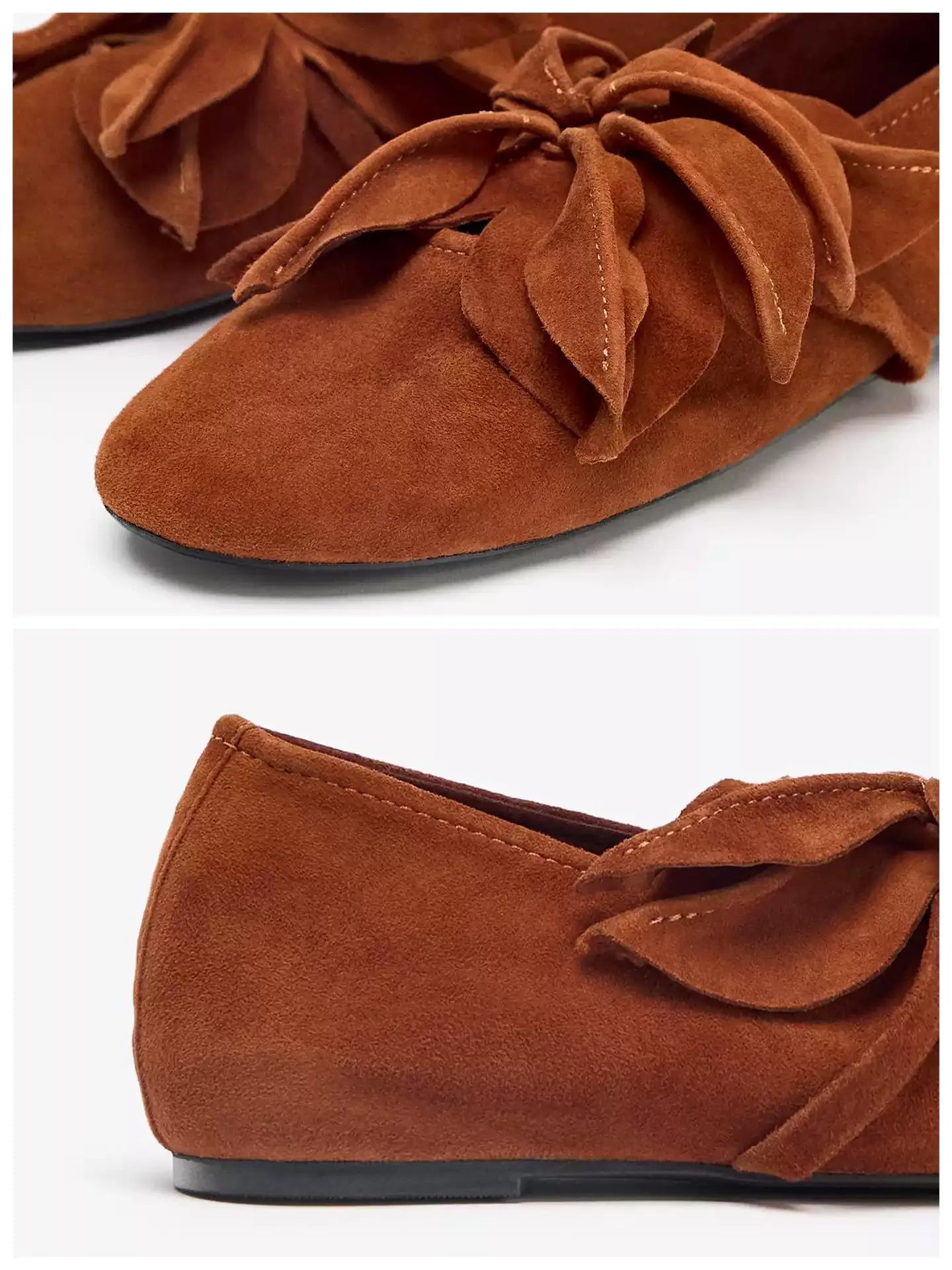 Women's French-Inspired Floral Ballet Flats with Soft Cushioned Sole | ZAKAPOP