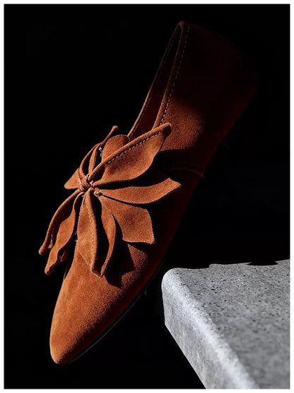 Women's French-Inspired Floral Ballet Flats with Soft Cushioned Sole | ZAKAPOP