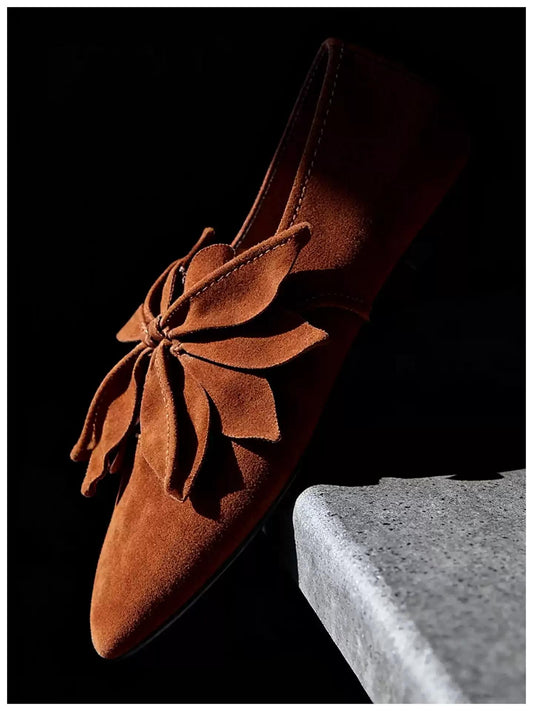 Women's French-Inspired Floral Ballet Flats with Soft Cushioned Sole | ZAKAPOP