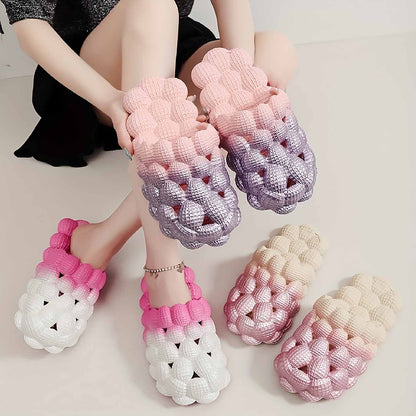 Women's Ombre Color Bubble Slides Slippers | ZAKAPOP