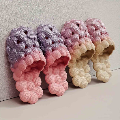 Women's Ombre Color Bubble Slides Slippers | ZAKAPOP