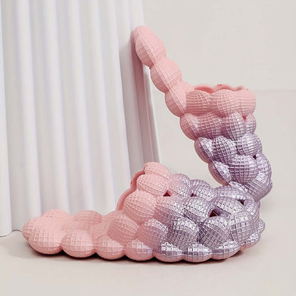 Women's Ombre Color Bubble Slides Slippers | ZAKAPOP