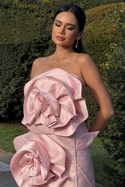 Sexy Floral Embellished Strapless Off-Shoulder Mini Dress | ZAKAPOP