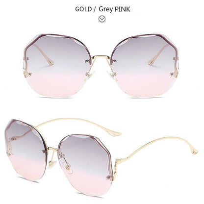 Women's Stylish Vintage Oversized Square Gradient Sunglasses | ZAKAPOP