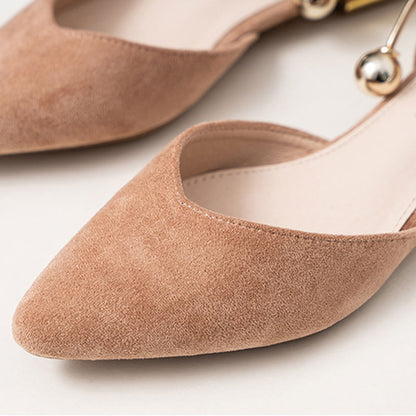 Women's Elegant Pearl Decor Point Toe Flats | ZAKAPOP