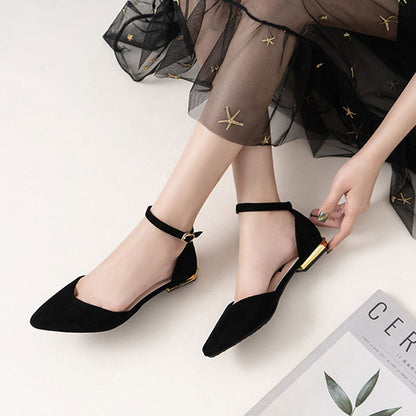 Women's Elegant Pearl Decor Point Toe Flats | ZAKAPOP