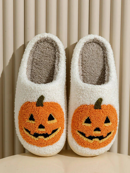 Women's Smile Pumpkin Halloween Slippers | ZAKAPOP