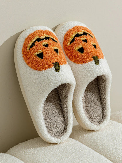 Women's Smile Pumpkin Halloween Slippers | ZAKAPOP