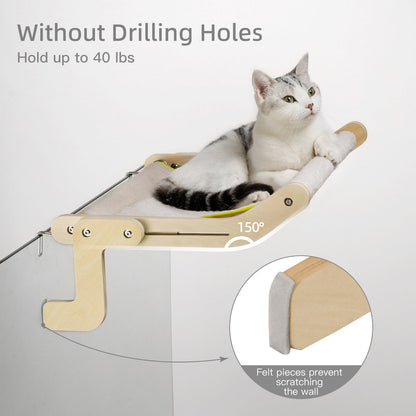 Wooden Cat Hammock for Window Bed | ZAKAPOP