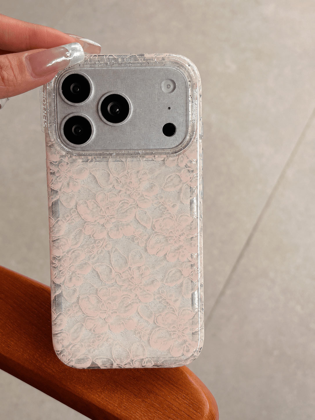 Y2K Chic Lace Pattern Clear Phone Case for iPhone | ZAKAPOP