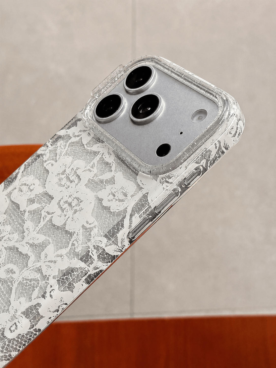 Y2K Chic Lace Pattern Clear Phone Case for iPhone | ZAKAPOP