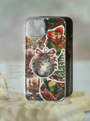 ZAKAPOP's Vintage Christmas Scene Decor Sticker DIY Phone Case