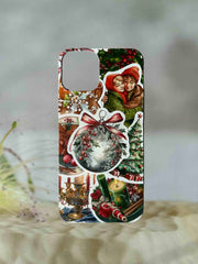 ZAKAPOP's Vintage Christmas Scene Decor Sticker DIY Phone Case