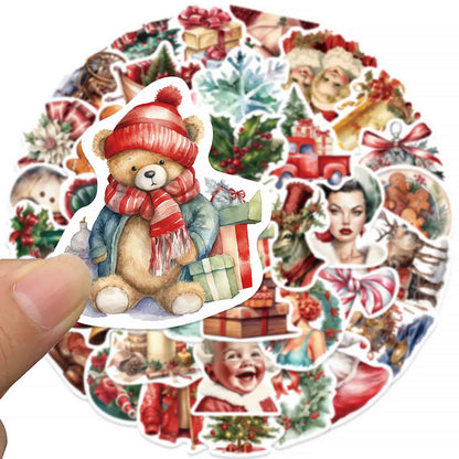 ZAKAPOP's Vintage Christmas Scene Decor Sticker DIY Phone Case