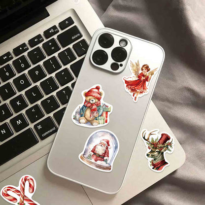 ZAKAPOP's Vintage Christmas Scene Decor Sticker DIY Phone Case