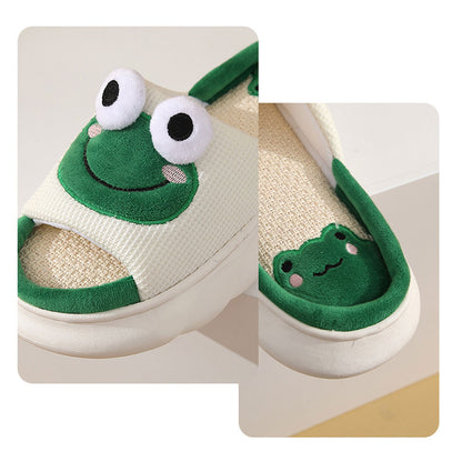 Cute Cartoon Thick Sole Frog Slippers | ZAKAPOP
