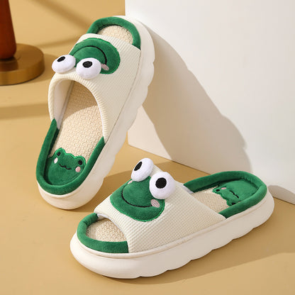 Cute Cartoon Thick Sole Frog Slippers | ZAKAPOP
