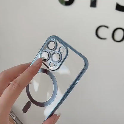 Luxury Plating Clear Magnetic For Wireless Charge Phone Case | ZAKAPOP