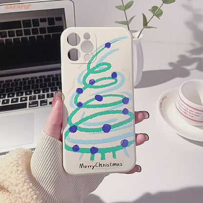 Abstract Christmas Tree iPhone Protective Case | ZAKAPOP