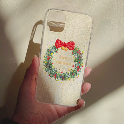 Christmas Wreath Cream Phone Case | ZAKAPOP