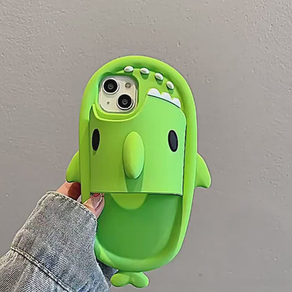 Funny 3D Shark Slippers iPhone Case | ZAKAPOP