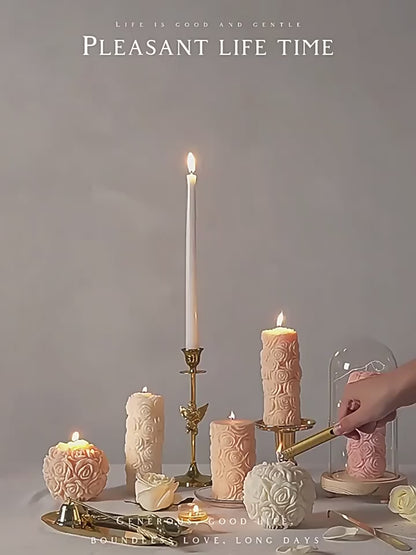 "Rose of Romance" Scented CandleSet (3-Piece)