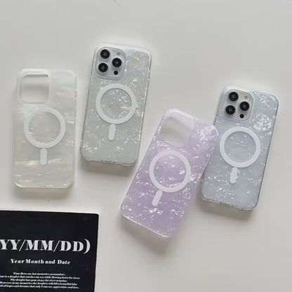 Glittering Seashell Pattern Magnetic Phone Case | ZAKAPOP