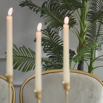 Tall Vintage Metal Taper Candle Holder Set (3 in 1)