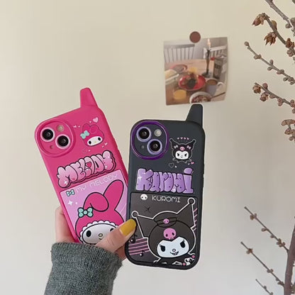 Cute Anime Mobile Phone Case with Makeup Mirror | ZAKAPOP