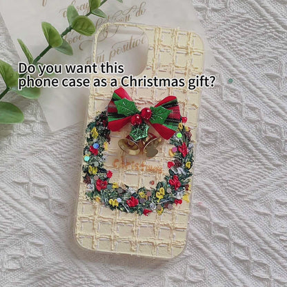 Christmas Wreath Cream Phone Case | ZAKAPOP