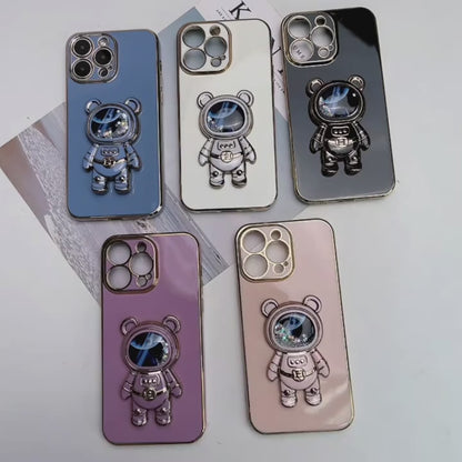 Plating Phone Case With Quicksand Phone Holder | ZAKAPOP