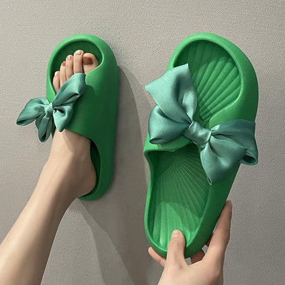 Beach Summer Slippers With Bow | ZAKAPOP