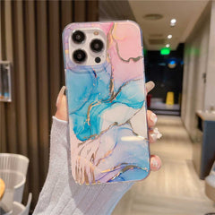 Colored Marble Painting Cute Funda Case for iPhone | ZAKAPOP