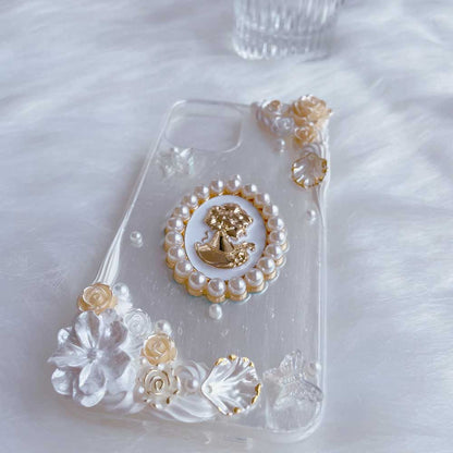 Handmade Fairy Retro Cream Plastic Phone Case(Customizable) | ZAKAPOP