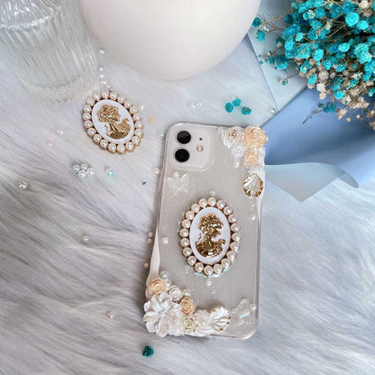 Handmade Fairy Retro Cream Plastic Phone Case(Customizable) | ZAKAPOP