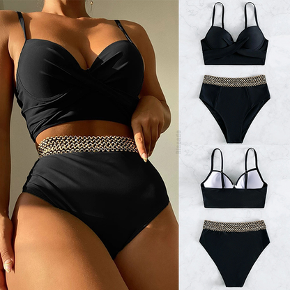 Gold Sequined High-end Sexy Swimwear | ZAKAPOP